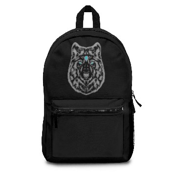 Discover Wolf Face Grey Backpacks