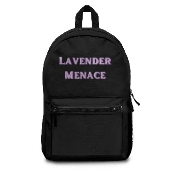 Discover Lavender Menace Text music retro Backpacks
