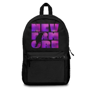 Discover NEVERMORE in large psychedelic purple block Backpacks