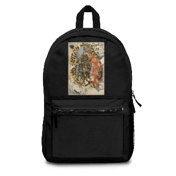Discover Japanese Samurai General Fighting Tiger Artwork Backpacks