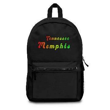 Discover Memphis Tennessee rainbow design Backpacks