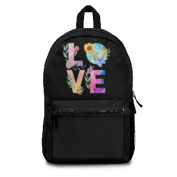 Discover LOVE watercolor design Backpacks