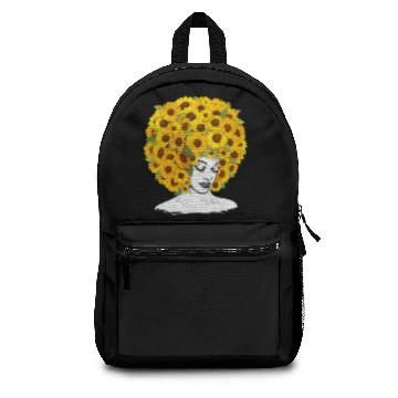 Discover Sunflower Afro Black Queen African American Backpacks