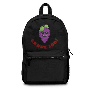 Discover Grape Job Grape Pun Backpacks