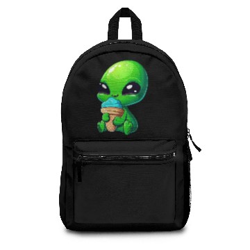 Discover Alien Extraterrestrial Ice Blue Green Backpacks