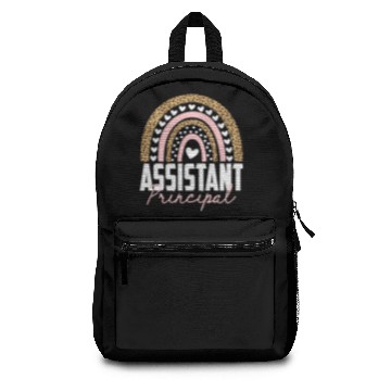 Discover Assistant Principal Rainbow Funny Job Title School Backpacks