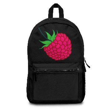 Discover Raspberry red with green leaves Backpacks