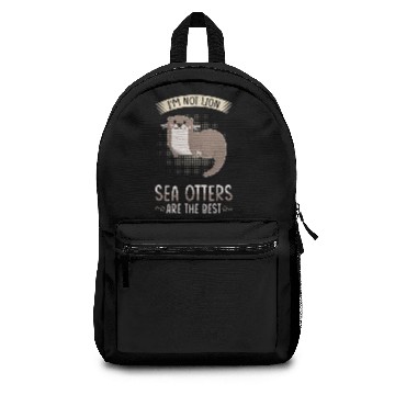 Discover Sea Otter Lover Pun Funny Backpacks
