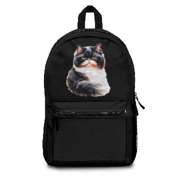 Discover Persian Cat - Black, White, and Orange Backpacks