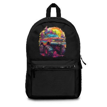 Discover Monster Truck Psychedelic Backpacks