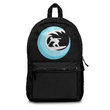 Discover Surfer Surfboard Round Wave Surf Circle Surfing Backpacks