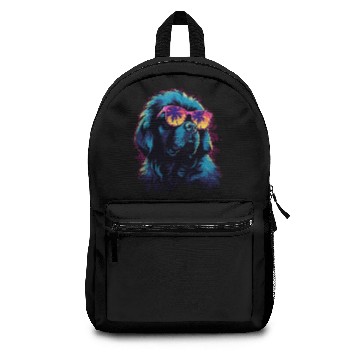 Discover Leonberger Retro Sunset Dog Backpacks