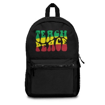 Discover Teace Peace Typography Design Backpacks