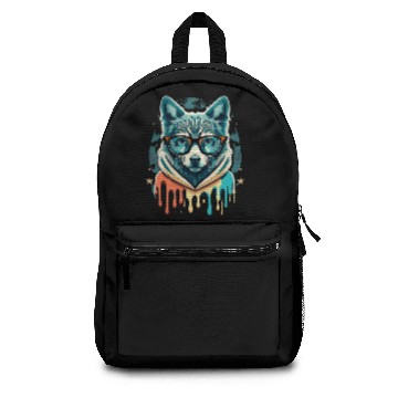 Discover Hipster Wolf Drip Backpacks