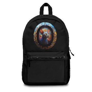 Discover Sphynx cat in stained glass Backpacks