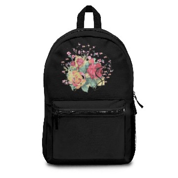 Discover Letter S Monogram Floral Roses Heart Backpacks