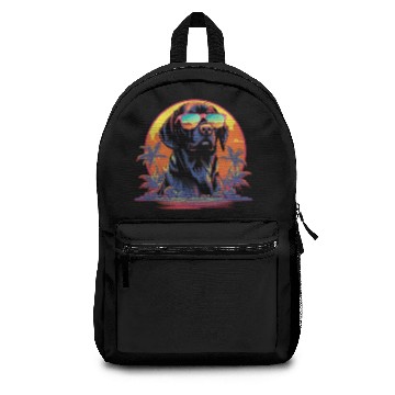 Discover Retro Wave Foxhound Dog Backpacks