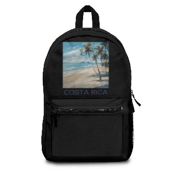Discover Costa Rica Palm Tree Beach Backpacks