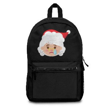 Discover Mrs Claus Emoticons Crying Tears Funny Christmas Backpacks