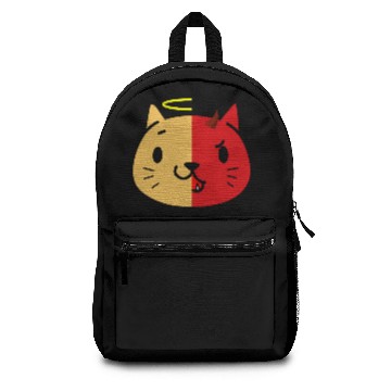 Discover Two Face Cat Angel And Devil Backpacks