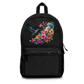 Discover Hummingbird and Hibiscus Blossom Art Backpacks