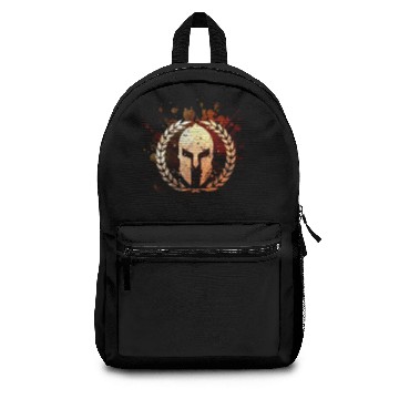 Discover Sparta helmet mythology warrior gladiator Backpacks