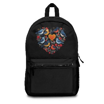 Discover Birds Heart Shape Birdwatching Birding Birder Backpacks