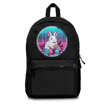 Discover White Easter Bunny with Eggs Backpacks