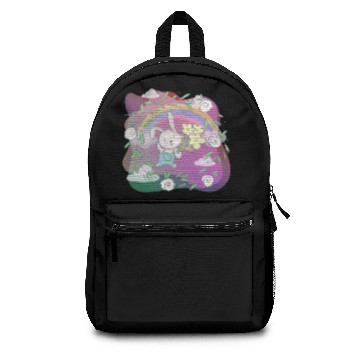 Discover Cute Funny Easter Egg Rabbit With Flower Frame Backpacks