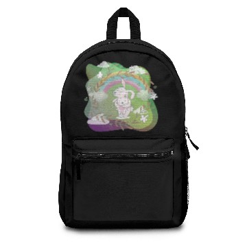 Discover Cute Funny Easter Egg Rabbit With Flower Frame Backpacks