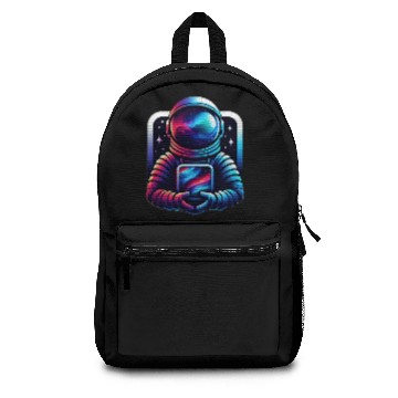 Discover Astronaut Holding Space Backpacks
