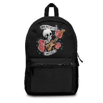 Discover Memento Mori Skeleton Playing Bass Backpacks