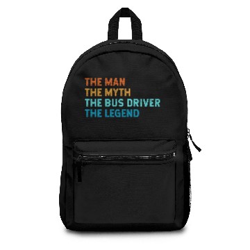 Discover Bus Driver For Men School Bus Backpacks