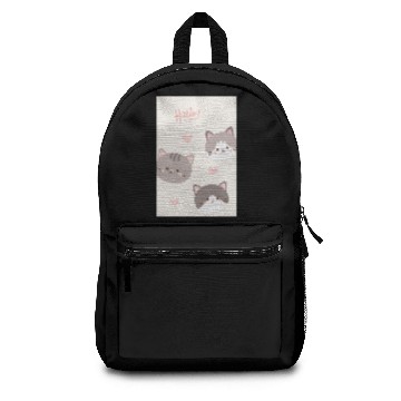 Discover Cute Kittens Hello Spring Design Backpacks