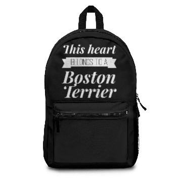 Discover Boston Terrier heart Backpacks
