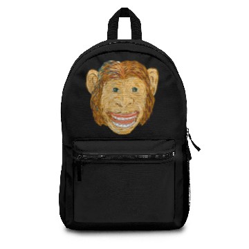 Discover Chimpanzee Head Front Isolated Backpacks