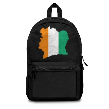 Discover Ivory Coast Flag Map With Stroke Backpacks