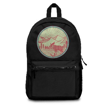 Discover Moose River Mountains Sun Circle Retro Backpacks