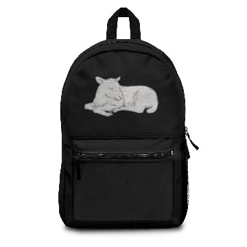 Discover Lamb Sleeping Drawing Backpacks