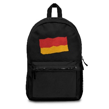 Discover paper note glued Germany nation black red gold fla Backpacks