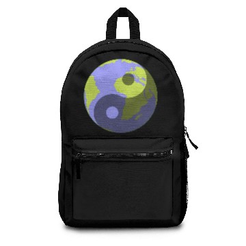 Discover Blue planet ying and yang Backpacks