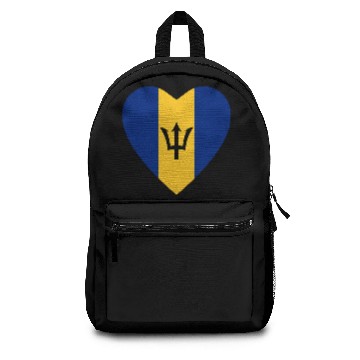 Discover Barbados Flag Heart Backpacks