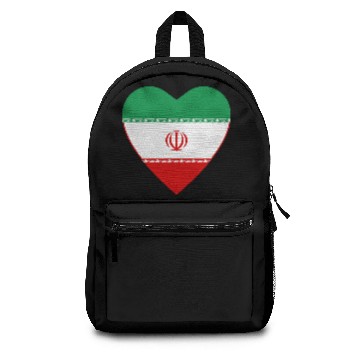Discover Iran Flag Heart Backpacks