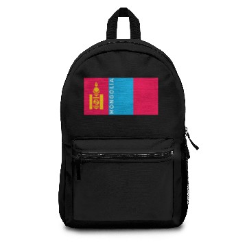 Discover mongolia country flag symbol name text Backpacks