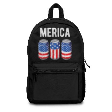 Discover Beer American Flag 4Th Of July Men Women Merica US Backpacks