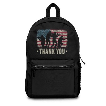 Discover Patriotic American Flag Thank You Veterans Day Backpacks