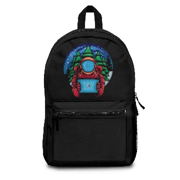 Discover Astro Santa Holding Tablet Backpacks