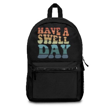 Discover Have a Swell Day modern rainbow typography Backpacks