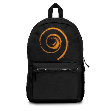 Discover Woman's Fleece with Tiled Orange Twirls on Back Backpacks