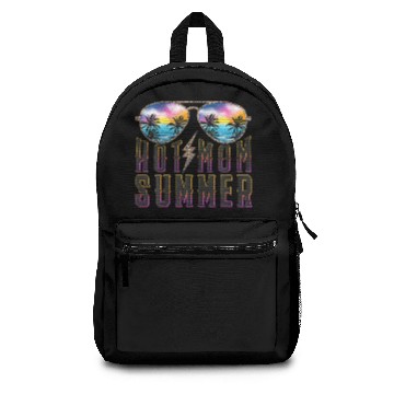 Discover Hot Mom Summer Leopard Glasses With Palm Tree Beac Backpacks